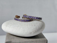 Load image into Gallery viewer, SILVER OPEN HOOPS WITH LILAC ZIRCONIA
