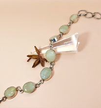 Load image into Gallery viewer, SILVER BRACELET WITH 7 SEMI-PRECIOUS AMAZONITE STONES 
