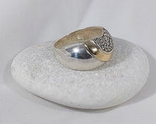 Load image into Gallery viewer, RING HORSESHOE-SHAPE SILVER 925⁰+GOLD 14K
