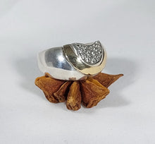 Load image into Gallery viewer, RING HORSESHOE-SHAPE SILVER 925⁰+GOLD 14K
