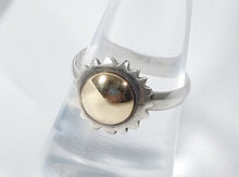 Load image into Gallery viewer, RING SUNFLOWER-SHAPE SILVER 925⁰+GOLD14K 

